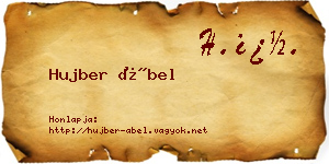 Hujber Ábel névjegykártya