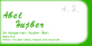 abel hujber business card