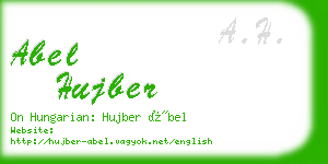 abel hujber business card